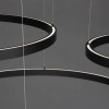 RINGOLI LED 24W UGR<12 Závěsné svítidlo, těleso hliník, černá, pro max 4 segmenty LED á 6W svítí dolů + 10W nahoru, teplá 3000K, Ra80, 230V/24V, IP20, rozměry d= 800mm, vč lank závěsu h=1500mm, segmenty dodávány SAMOSTANĚ náhled 6