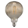 SHINIE LED 1x2W Světelný zdroj, základna kov,difuzor plast kouřová s pruhy, žárovka LED 1x2W, E27, G125, teplá 2200K, 140lm, Ra80, 230V, IP20, tř.2, rozměry d=125mm, l=167mm náhled 1