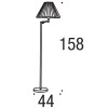 SELCA stojací Stojací lampa, základna kov, dvě ramena, povrch nikl, stínítko papír bílý, plisovaný, pro žárovku 1x60W, E27, 230V, IP20, tř.1, d=440mm, h=1580mm náhled 6