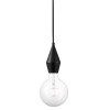AUD PENDANT VÝPRODEJ Závěsný kabel s objímkou, těleso kov/plast černá, pro žárovku 1x60W, E27, 230V, IP20, tř.2, rozměry 119x65mm, vč. závěsného kabelu s textilním úpletem 3000mm, lze zkrátit náhled 1
