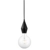 BILL PENDANT 1x60W E27 Závěsný kabel s objímkou, těleso kov/plast černá, pro žárovku 1x60W, E27, 230V, IP20, tř.2, rozměry 119x65mm, vč. závěsného kabelu s textilním úpletem 3000mm, lze zkrátit náhled 1