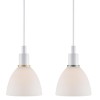 NOLD PENDANT 2x40W E14 Závěsné svítidlo, základna kov chrom, difuzor sklo opál, pro žárovku 2x40W, E14, 230V, IP20, tř.2, rozměry 120x165mm, vč. závěsného kabelu 1800mm náhled 2