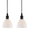 NOLD PENDANT 2x40W E14 Závěsné svítidlo, základna kov chrom, difuzor sklo opál, pro žárovku 2x40W, E14, 230V, IP20, tř.2, rozměry 120x165mm, vč. závěsného kabelu 1800mm náhled 4