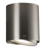 IP S4 VÝPRODEJ Stropní svítidlo, nastavitelný sklon svícení +-20°, těleso kov, nebo broušená ocel, difuzor plast, pro LED 1x8W, GU10 ES50, 230V, do koupelny IP44, tř.2, rozměry d=100mm, h=110mm náhled 1