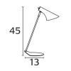 ARNE stolní 1x40W E14 Stojací lampa základna a stínítko kov, povrch bílá, tyčka kov, povrch chrom lesk, pro žárovku 1x40W, E14, 230V, IP20, d=130mm, h=450mm, s vypínačem náhled 3