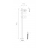 XYLOCO FL 7W IP54 Svítidlo do záhonu, nastav. směr svícení, těleso kov, povrch černá, difuzor plast, LED 7W, 400lm, teplá 3000K, Ra90, 230V, IP54, tř.1, rozměry d=120mm, h=1000mm, vč. bodcem do záhonu. náhled 5