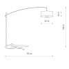 AKCIA FL I 1x25W E27 Stojací pokojová lampa, těleso kov, povrch béžová, stínítko textil béžová, difuzor plast opál, pro žárovku 1x25W, E27, 230V, IP20, rozměry d=650mm, h=2200mm, vypínač na kabelu. náhled 4