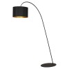 VINTON FL Stojací oblouková lampa, těleso kov, povrch černá, stínítko textil vnější béžová, vnitřní bílá, pro žárovku 1x60W, E27. 230V, IP20, tř.1, rozměry 1860x2050mm, vč vypínače na kabelu náhled 4