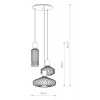 FASSE C3 Závěsné svítidlo, základna kov, povrch černá, stínítko kov černá, zlaté detaily, pro žárovku 3x35W, GU10, 230V, IP20, tř.1, rozměry 430x680mm, vč kabelového závěsu l=620mm lze zkrátit náhled 2