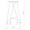 CERO C4 Závěsné svítidlo, těleso kov, povrch černá, pro žárovku 4x35W, GU10, 230V, IP20, tř.1, rozměry w=900mm, vč závěsu l=1300mm náhled 5