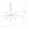 LASEN C15 Závěsné svítidlo, patnáct ramen, těleso kov, povrch černá, pro žárovku 15x60W, E27, 230V, IP20, tř.1, rozměry 770x400mm, vč závěsného řetězu l=1100mm lze zkrátit náhled 5