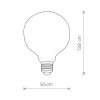 HULUL BULB 5 Žárovka retro E27, materiál kov, povrch měděná, krycí sklo čiré, LED 4W, 360lm, teplá 2200K, 230V, IP20, tř.1, rozměry d=95mm, h=138mm náhled 2