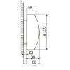 EDNA 1 IN-12K2/020 Stropní svítidlo, základna kov, povrch bílá, difuzor sklo, opál, pro žárovku 1x7W, E27 A60, 230V, IP43, tř.1, "F", d=220mm, h=105mm náhled 3