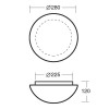 AURA 2 LED-1L18C03K53/042 HF 4000* Stropní svítidlo,HF senzor pohybu dosah 8m, záběr 150°/360°, čas 10s-10min, soumrak, zákl. kov bílá, sklo opál, LED 15W, neutrální 4000K, 2110lm/1430lm, Ra80,230V,IP43,tř.1,"F",d=280mm,h=120m náhled 2