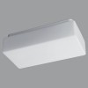JENA 2 Stropní svítidlo, základna kov, povrch bílá, difuzor sklo triplex opál, pro žárovku 60W/100W, nebo zářivku 13W/18W/26W, 230V, do koupelny IP43, zař.tř.1, rozměry 340x170x105mm