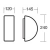 NEVA 1 Stropní svítidlo, základna kov povrch bílá, difuzor sklo, triplex opál, pro žárovku 1x7W, E27 A60, 230V, do koupelny IP43, tř.1, 240x145x120mm náhled 2