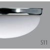 ALMA 1 IN-12U1/121 Stropní svítidlo oválné, základna kov, povrch bílá, límec chrom mat, difuzor sklo triplex opál, pro žárovku 1x7W, E27 A60, 230V, IP41, 270x165x100mm náhled 2