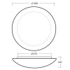 AURA 9 LED-2L43C07K98/084 3000 Stropní svítidlo, základna kov, povrch bílá, difuzor sklo opál, LED 37W, teplá 3000K, 5050lm/3490lm, Ra80, 230V, IP43, tř.1, "F", d=590mm, h=140mm náhled 2