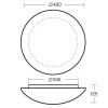 AURA 11, LED-1L16C07BT15/015 DALI 3000 Stropní svítidlo, základna kov, povrch bílá, difuzor sklo opál LED 28W, 3690lm/2400lm, teplá 3000K, stmív DALI, 230V, IP44, d=420mm, h=125mm, sklo bajonet náhled 2