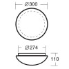 TITAN 1, LED-1L14B07KN62/PM06/NK1W HF 3000 Stropní svítidlo,SA-běžné i nouzové svícení, záloha 3h+HF senzor 5s-5min, zákl kov, povrch bílá, dif PMMA opál, LED 20W,2590lm, teplá 3000K, 230V, zvýšené krytí IP54, 1N, tř.1, d=300mm,h=110m náhled 2