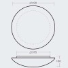 AURA 5, LED-1L16B07K86/082 HF 3000 Stropní svítidlo, HF senzor pohybu dosah 8m, záběr 150°/360°,čas 10s-10min,soumrak, zákl. kov bílá, sklo opál LED 36W, teplá 3000K, 4850lm/3350lm, Ra80, 230V, IP43, tř.1, "F", d=490mm, h=130m náhled 2