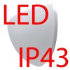 NELA 2, LED-1L41B07U7/264 15W IP43 LÍMEC Nástěnné svítidlo, základna kov, povrch bílá, límec kov bílá, difuzor sklo triplex opál, LED 15W, 2030lm, neutrální 4000K, 230V, do koupelny IP43, tř.1, 350x190x150mm náhled 2