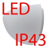 NELA 3, LED-1L41B07U7/268 15W IP43 LÍMEC Nástěnné svítidlo, základna kov PC, povrch bílá, límec kov bílá, difuzor sklo triplex opál, LED 15W, 2030lm, neutrální 4000K, 230V, do koupelny IP43, tř.1, 350x190x200mm náhled 2