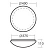 TITAN 2, LED-1L16B07KN83/PC08 DALI 4000 Stropní svítidlo, základna kov, povrch bílá, difuzor plast polykarbonát opál, LED 36W, 5070lm, neutrální 4000K, stmív DALI,230V, do koupelny IP54, tř.1, d=400mm, h=110mm. náhled 2