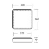 TILIA 1 LED-1L32C07NU2 IP44 19W senzor HF DALI Stropní svítidlo, senzor HF CORRIDOR, záběr 150°, dosah 8m, čas 10s-10min, základna kov bílá, dif PC opál, LED 19W, 2590lm, neutrál 4000K, stmív DALI, 230V, do koupelny IP44, IK10, 300x300x70 náhled 3