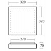 LIBRA 1 LED-1L32C07NU2/232 IP44 25W DALI senzor HF Stropní, přisazené svítidlo, senzor HF, záběr 150°, dosah 8m, čas 10s-10min, základna kov bílá, difuzor sklo opál, LED 25W, 3230lm, teplá 3000K, stmív DALI, 230V,zvýš krytí IP44, 320x320x70mm náhled 5