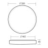 DELIA 3 IN-32KN94/PC24 HF Stropní svítidlo, HF senzor pohybu dosah 8m, záběr 150°/360°, čas 10s-10min, soumrak., základna kov, difuzor polykarbonát, pro žárovku 3x10W, E27 A60, 230V, do koupelny IP44, tř.1, d=500mm, h=85mm náhled 2