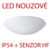 TITAN 2 LED-1L16C07KN83 NOUZOVÉ IP54 senzor HF Nouzové svítidlo, SA - výdrž 3h + senzor HF, záběr 150°, dosah 8m, čas 10s-10min, zákl kov bílá, difuzor plast PMMA opál, LED 38W, 4850lm, teplá 3000K, 230V, do koupelny IP54, tř.1, d=400mm,  náhled 2