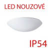 TITAN 3 LED-2L43C07KN94 IP54 NOUZOVÉ Nouzové svítidlo, SA - výdrž 3h, základna kov, povrch bílá, difuzor plast PMMA opál, LED 56W, 7250lm, teplá 3000K, 230V, zvýšené krytí IP54, tř.1, d=500mm, h=130mm náhled 2