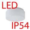 DELIA 1AA LED-1L10C03KN22 IP54 5W Stropní, přisazené svítidlo, základna kov, povrch bílá, difuzor plast opál, LED 5W, 620lm, teplá 3000K, 230V, do koupelny IP54, IK10, tř.1, rozměry d=140mm, h=65mm náhled 1
