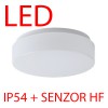 DELIA 1A LED-1L12C03KN32 IP54 senzor HF 9W Stropní svítidlo, senzor HF, záběr 150°, dosah 8m, čas 10s-10min, základna kov bílá, difuzor plast opál, LED 9W, 1140lm, neutrální 4000K, 230V, do koupelny IP54, IK10, tř.1, d=220mm, h=70mm náhled 2