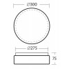 DELIA 1 LED-1L14C03KN62 NOUZOVÉ IP54 15W senzor HF Nouzové svítidlo, SA - výdrž 3h + senzor HF, záběr 150°, dosah 8m, čas 10s-10min, zákl kov bílá, dif PMMA opál, LED 15W, 2000lm, teplá 3000K, 230V, do koupelny IP54, tř.1, d=300mm, h=75mm náhled 5