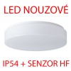 DELIA 1 LED-1L14B07KN62/PM22/NK1W HF 4000 Stropní svítidlo, SA - běžné/nouz svícení 1W/3h + HF senzor, 150/360°, 10s-10min. kov, bílá, difuzor plast PMMA opál, LED 20W, neutr 4000K, 2700lm, Ra80, 230V, IP54, tř.1,d=300mm, h=75mm náhled 1