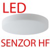 EDNA 4,IN-22K74/026 HF Stropní svítidlo, HF senzor pohybu dosah 8m, záběr 150°/360°, čas 10s-10min, soumrak., základna kov, difuzor sklo opál, pro žárovku 2x60W, E27 A60, 230V, IP43, tř.1, d=420mm, h=115mm náhled 2