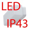 FLORA 1 LED-1L26B07DU11/124 8W IP43 Nástěnné svítidlo, základna polykarbonát PC, povrch bílá, difuzor sklo triplex opál, LED 8W, 970lm, teplá 3000K, 230V, do koupelny IP43, tř.2, 225x93x85mm náhled 2