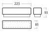 FLORA 1 LED-1L26B07DU11/124 8W IP43 Nástěnné svítidlo, základna polykarbonát PC, povrch bílá, difuzor sklo triplex opál, LED 8W, 970lm, teplá 3000K, 230V, do koupelny IP43, tř.2, 225x93x85mm náhled 5