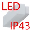 FLORA 2 LED-1L27C03DU12/125 9W IP43 Nástěnné svítidlo, základna polykarbonát PC, povrch bílá, difuzor sklo triplex opál, LED 9W, 1060lm, teplá 3000K, 230V, do koupelny IP43, tř.2, 310x93x85mm náhled 2