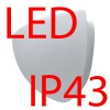NELA 1, LED-1L26B07U5/244 8W IP43 Nástěnné svítidlo, základna kov, povrch bílá, difuzor sklo triplex opál, LED 8W, 970lm, teplá 3000K, 230V, do koupelny IP43, tř.1, 250x140x105mm náhled 2