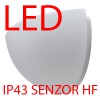 NELA 3 LED-1L41B07U7/268 15W IP43 senzor HF LÍMEC Nástěnné svítidlo, senzor HF, záběr 150°, dosah 8m, čas 10s-10min, zákl kov bílá, límec kov nerez broušená, difuzor sklo opál, LED 15W, 2030lm, neutrál 4000K,230V, zvýš krytí IP43, 350x190x20 náhled 2