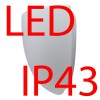 LYRA 1 LED-2L26B07U4/245 15W IP43 Nástěnné svítidlo, základna kov, povrch bílá, difuzor sklo triplex opál, LED 15W, 1940lm, teplá 3000K, 230V, do koupelny IP43, tř.1, 250x280x145mm náhled 2