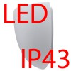 LYRA 2 LED-2L11/1L12B07U6/265 25W IP43 Nástěnné svítidlo, základna kov, povrch bílá, difuzor sklo triplex opál, LED 25W, 3370lm, neutrální 4000K, 230V, do koupelny IP43, tř.1, 350x390x195mm náhled 2