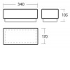 JENA 2 LED-2L27C03U9/038 17W IP43 Stropní, přisazené svítidlo, základna kov, povrch bílá, difuzor sklo triplex opál, LED 17W, 2120lm, teplá 3000K, 230V, do koupelny IP43, tř.1, rozměry 105x170x340mm náhled 5