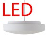 EDNA P3 LED-1L14C03ZK64/024 15W D=350mm Závěsné svítidlo, základna kov, povrch bílá, difuzor sklo opál, LED 15W, 2110lm, neutrální 4000K, 230V, IP41, tř.1, rozměry d=350mm, vč tyčového závěsu l=800mm náhled 2