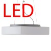 LINA L7 LED-1L16C07ZL88/139 28W Závěsné svítidlo, základna kov, povrch černá, difuzor sklo opál, LED 28W, 3890lm, neutrální 4000K, 230V, IP41, tř.1, 440x440mm, vč lank závěs l=1000mm, lze zkr náhled 2