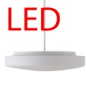 EDNA P5 LED-1L16C07ZK88/028 28W DALI D=490mm Závěsné svítidlo, základna kov, povrch bílá, difuzor sklo opál, LED 28W, 3690lm, teplá 3000K, stmív DALI, 230V, IP41, tř.1, rozměry d=490mm, vč tyčového závěsu l=200mm náhled 2