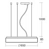 DELIA L4 LED-6L51B10ZL11 IP41 109W DALI Závěsné svítidlo, základna kov, povrch bílá, difuzor plast PMMA opál, LED 109W, 15450lm, neutrální 4000K, stmív DALI, 230V, do koupelny IP41, tř.1, d=650mm, h=85mm, vč lank závěsu l=1000mm lz náhled 4